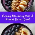 Blueberry Oats Peanut Butter Smoothie Bowl Recipe