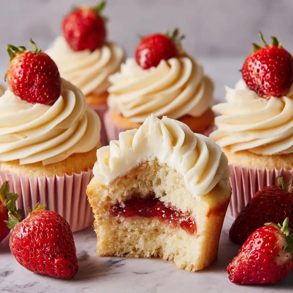 Strawberry Filled Cupcakes Recipe - Recipe Image