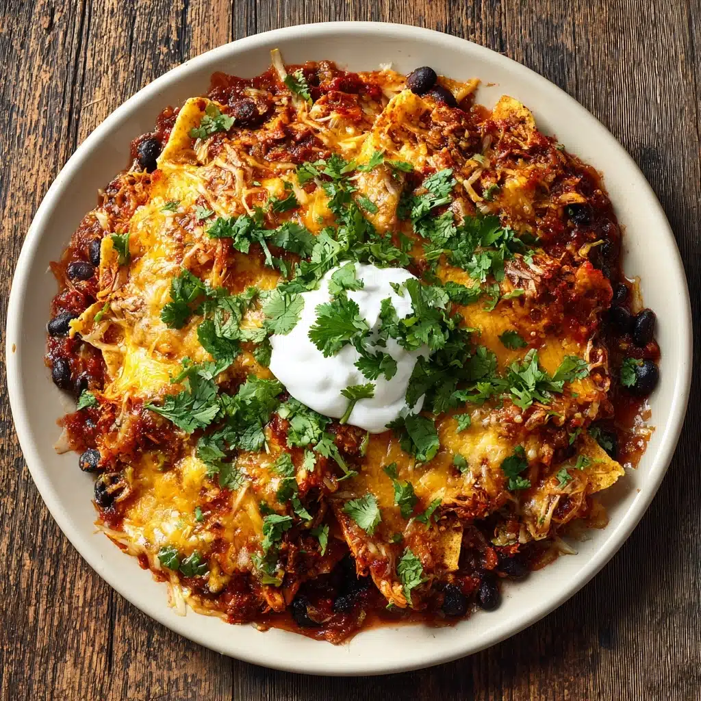 Cheesy Slow Cooker Chicken Enchilada Bake Recipe - Recipe Image