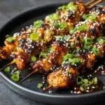 Honey Garlic Asian Chicken Kabobs Recipe