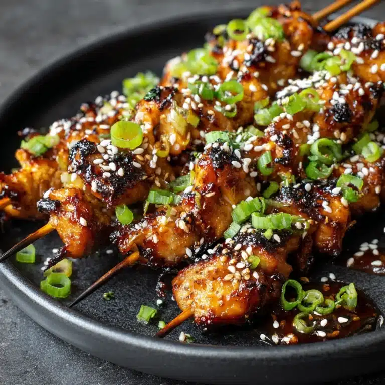 Honey Garlic Asian Chicken Kabobs Recipe