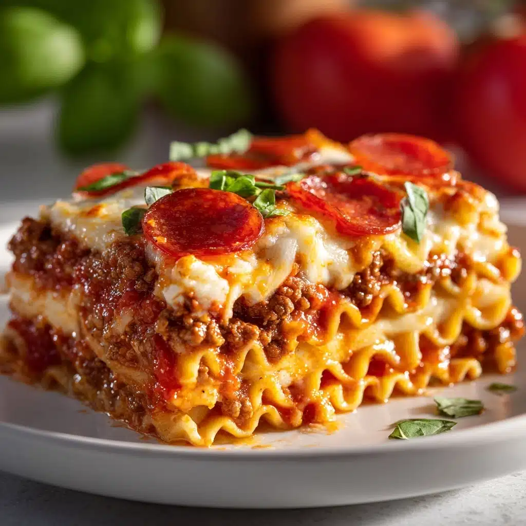 Hearty Pizza Casserole Pie Recipe - Recipe Image
