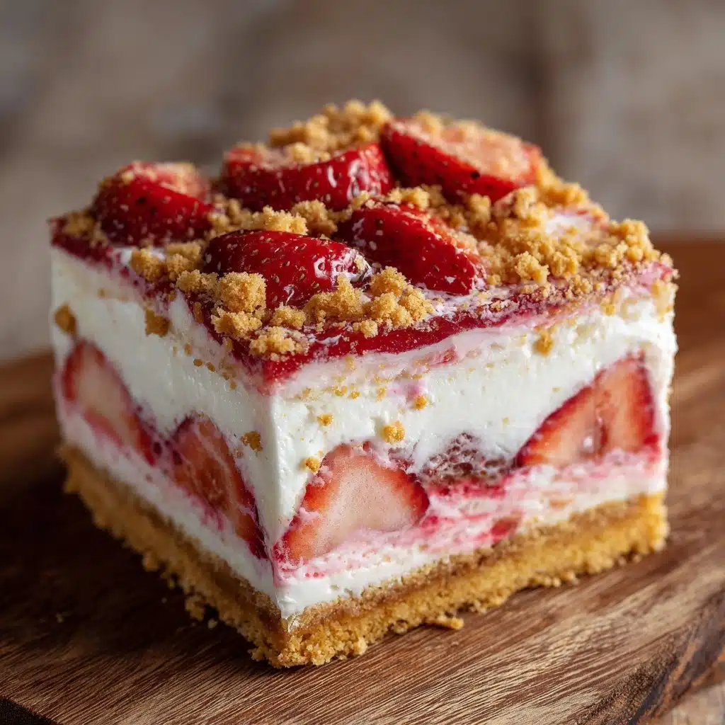Strawberry Crunch Cheese Cake Recipe - Recipe Image