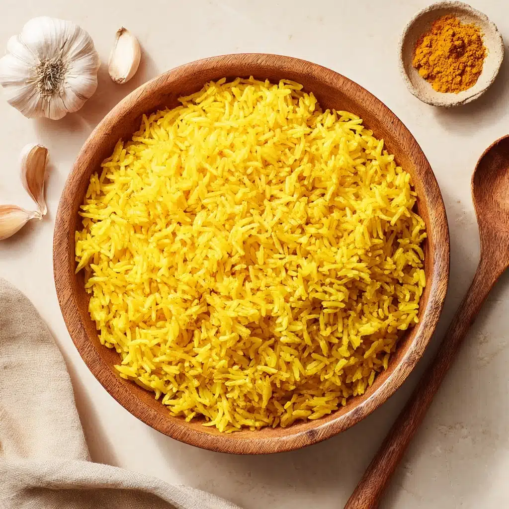 Garlic Turmeric Rice Recipe - Recipe Image
