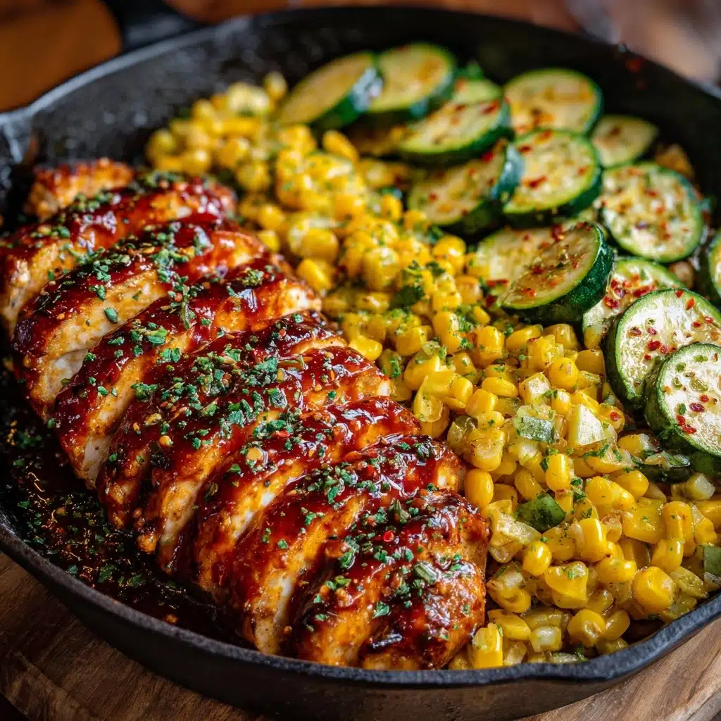 Garlic Butter Chicken with Zucchini & Corn Recipe - Recipe Image