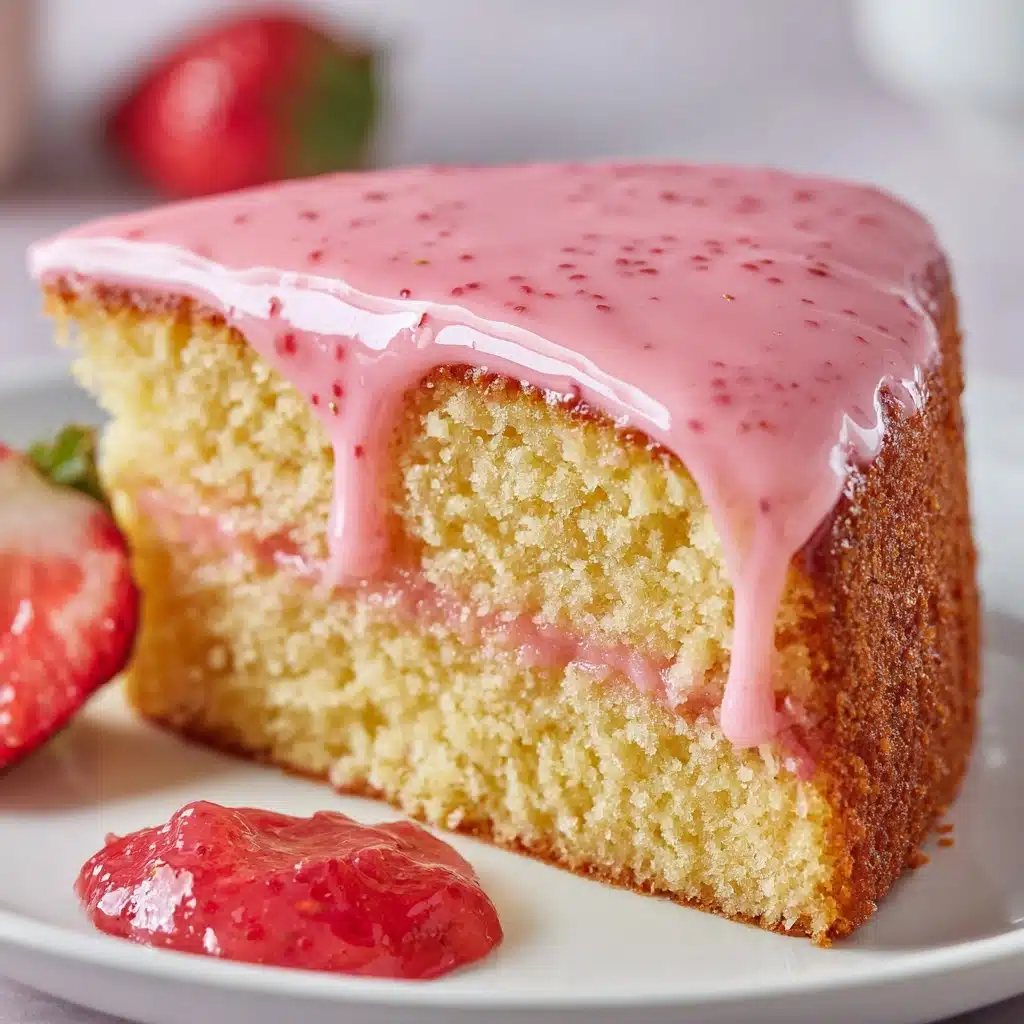 Pound Cake with Strawberry Icing Recipe - Recipe Image