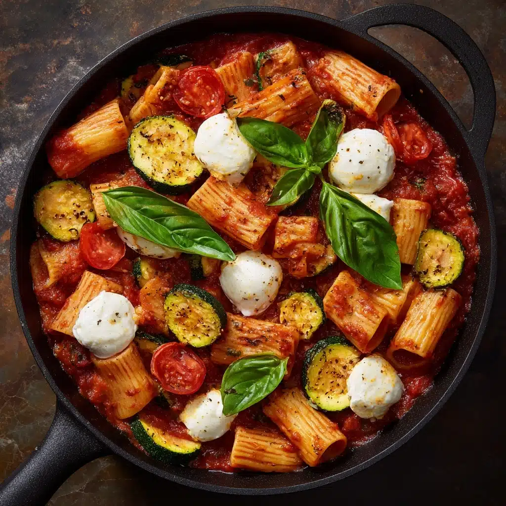 Rigatoni with Sausage, Tomatoes, and Zucchini Recipe - Recipe Image
