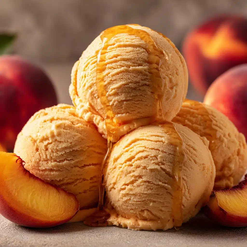 Easy Refreshing Peach Sorbet Recipe - Recipe Image