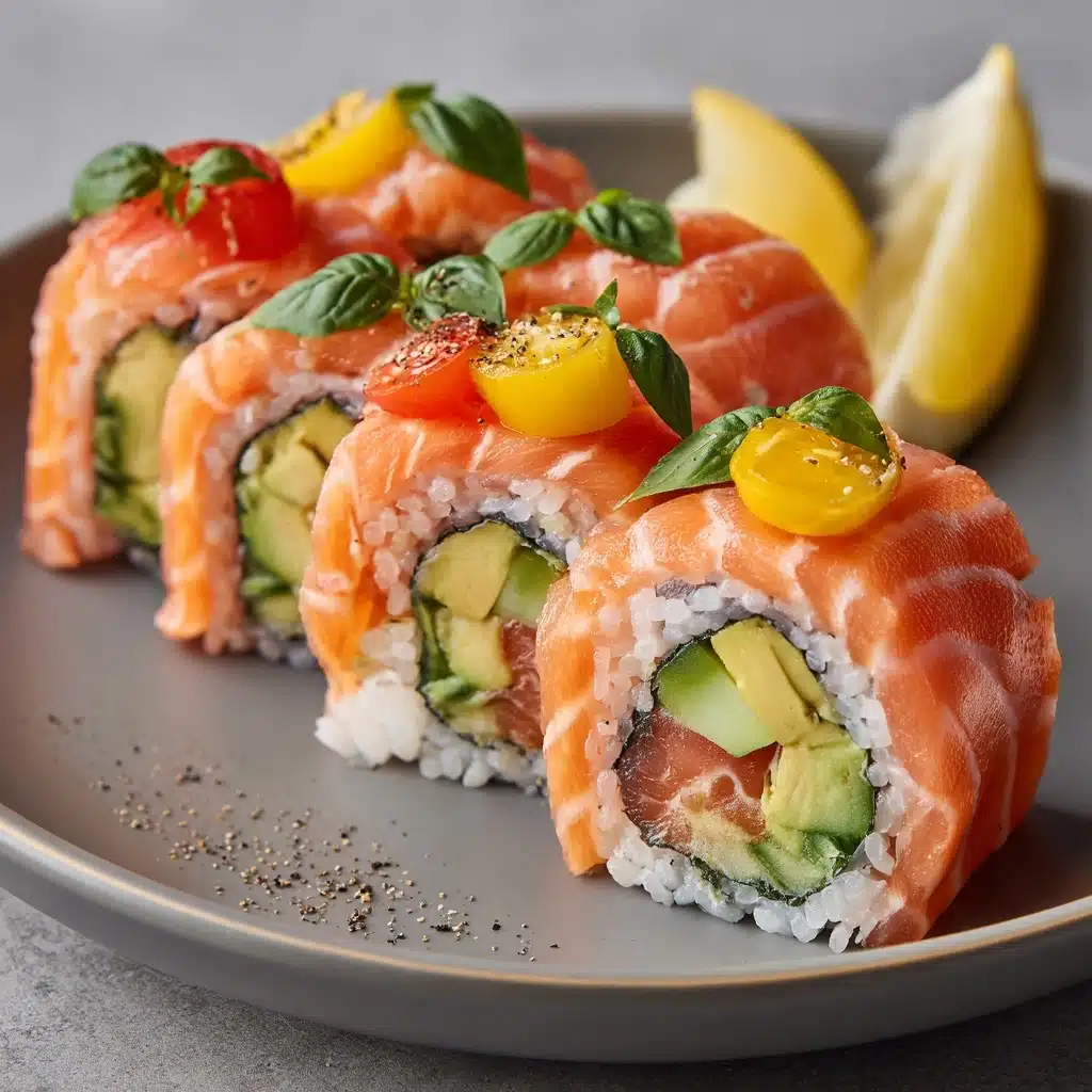 Lemon Basil Salmon Rolls Recipe - Recipe Image