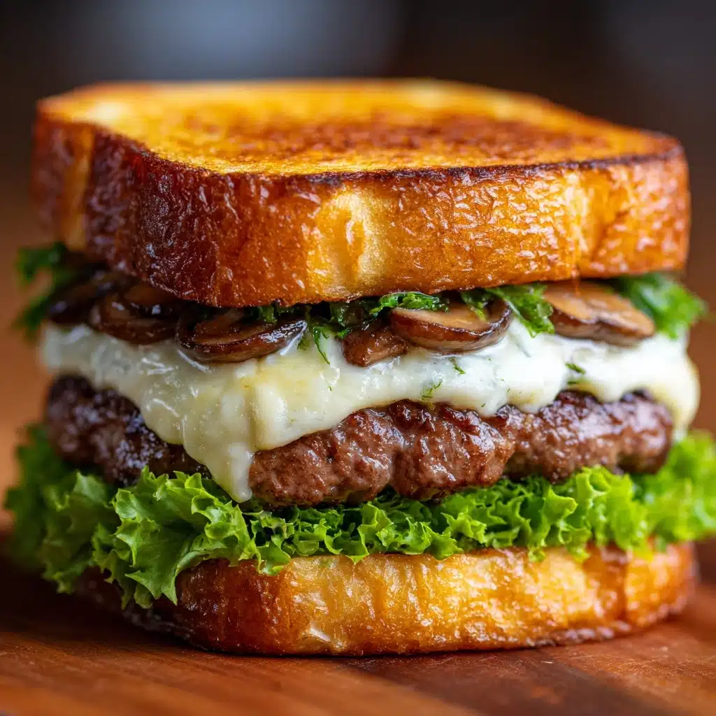Mushroom Swiss Patty Melt Recipe - Recipe Image