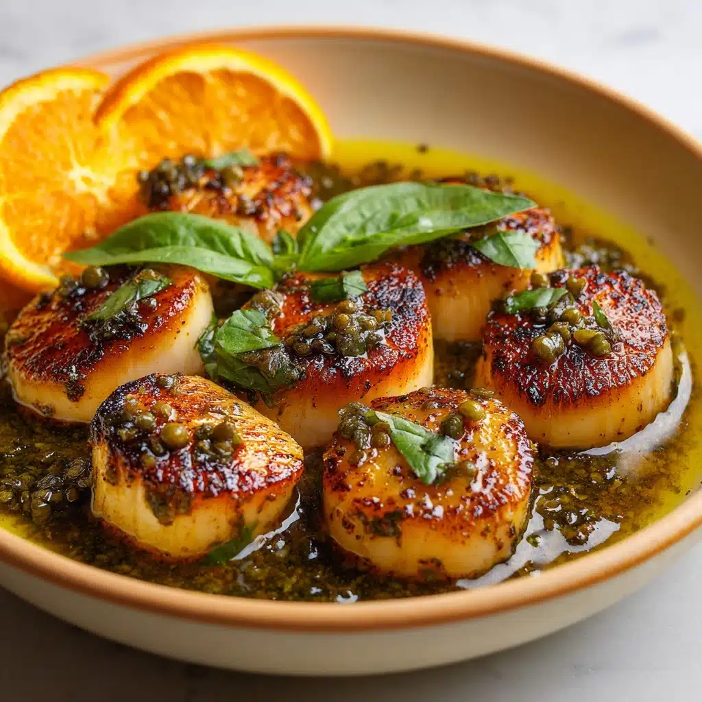 Scallops with Orange, Basil, and Caper Dressing Recipe - Recipe Image