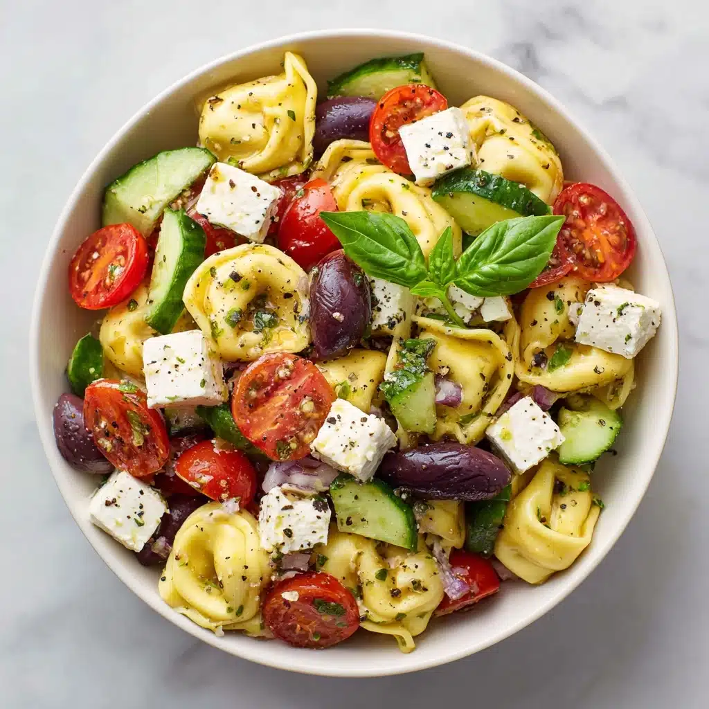 Greek Tortellini Pasta Salad Recipe - Recipe Image