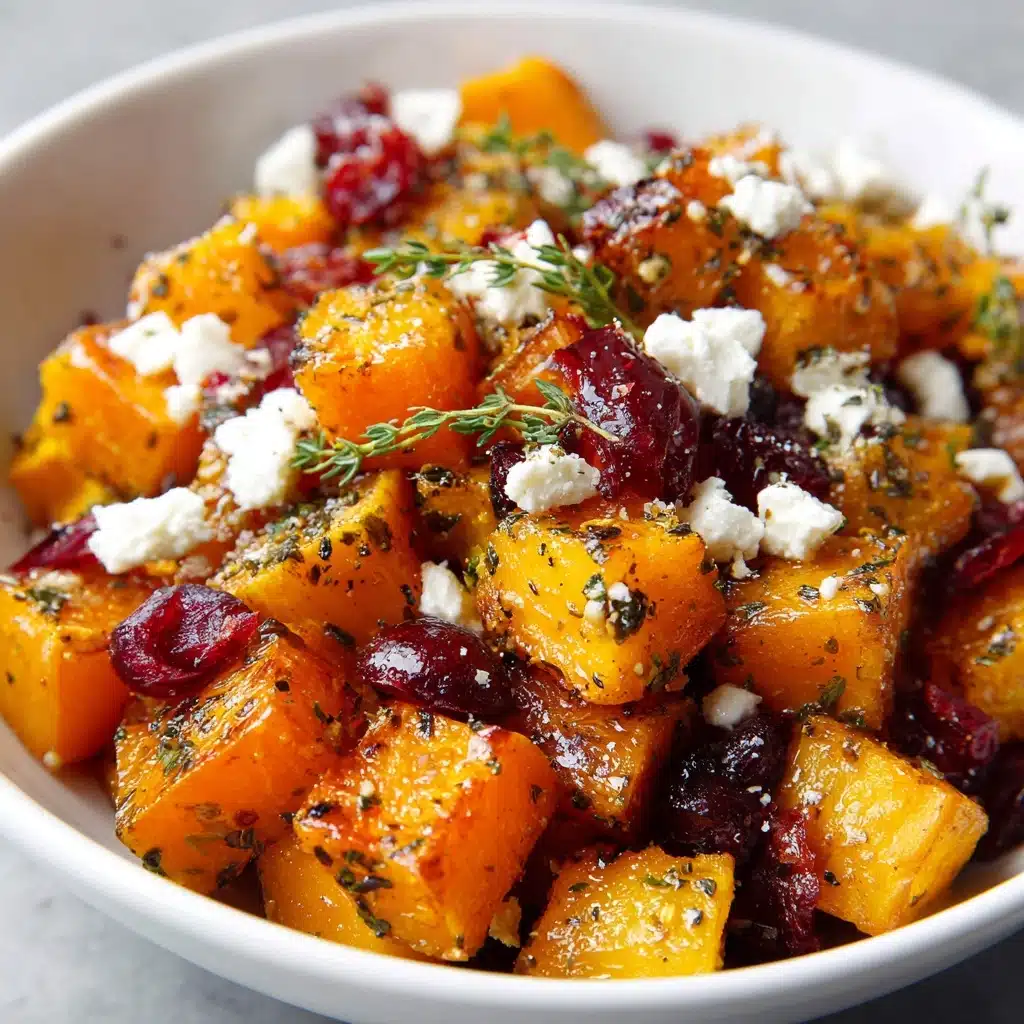 Roasted Butternut Squash with Cranberries & Feta Recipe - Recipe Image