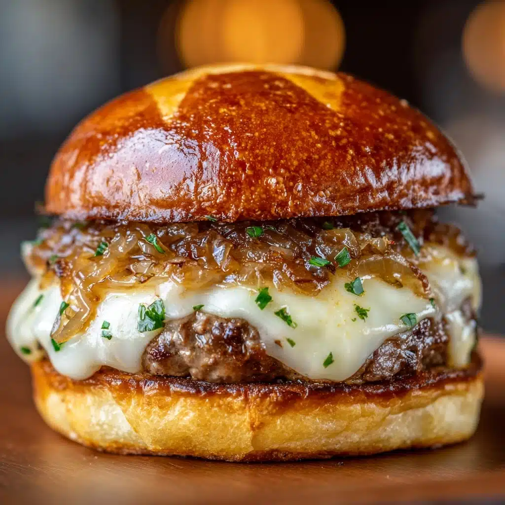 French Onion Soup Burgers Recipe - Recipe Image