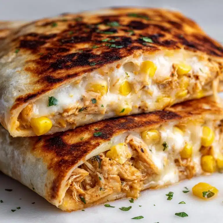 Cheesy Garlic Chicken Wraps Recipe