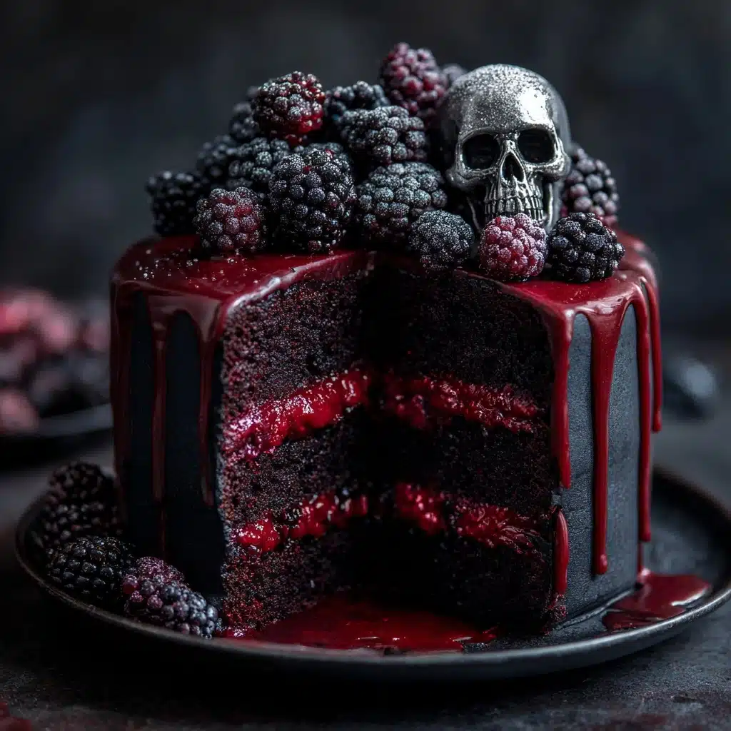 Spooky Black Velvet Halloween Cake Recipe - Recipe Image