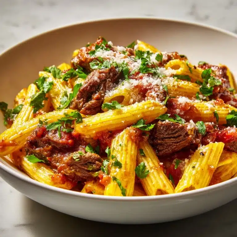 Garlic Beef Pasta Recipe