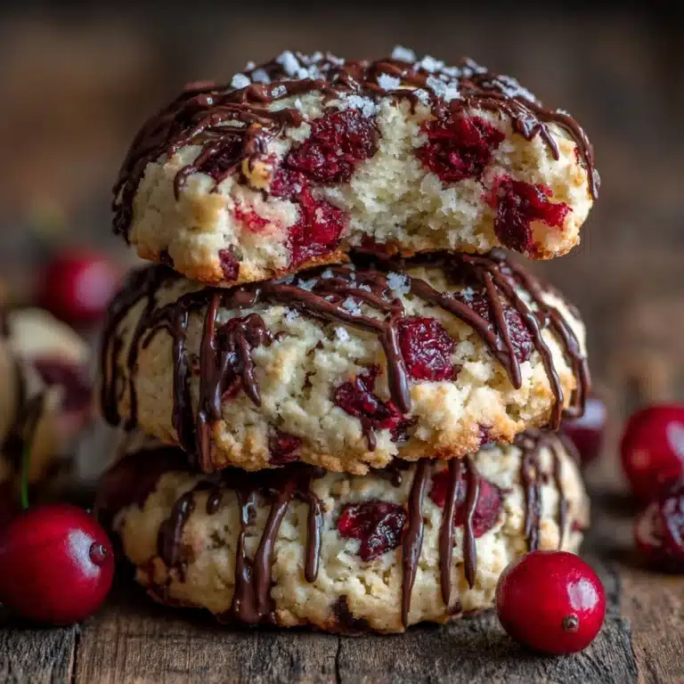 White Chocolate Cherry Shortbread Cookies Recipe