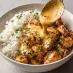 Creamy Paprika Chicken with Tender Rice in a Velvety Sauce Recipe