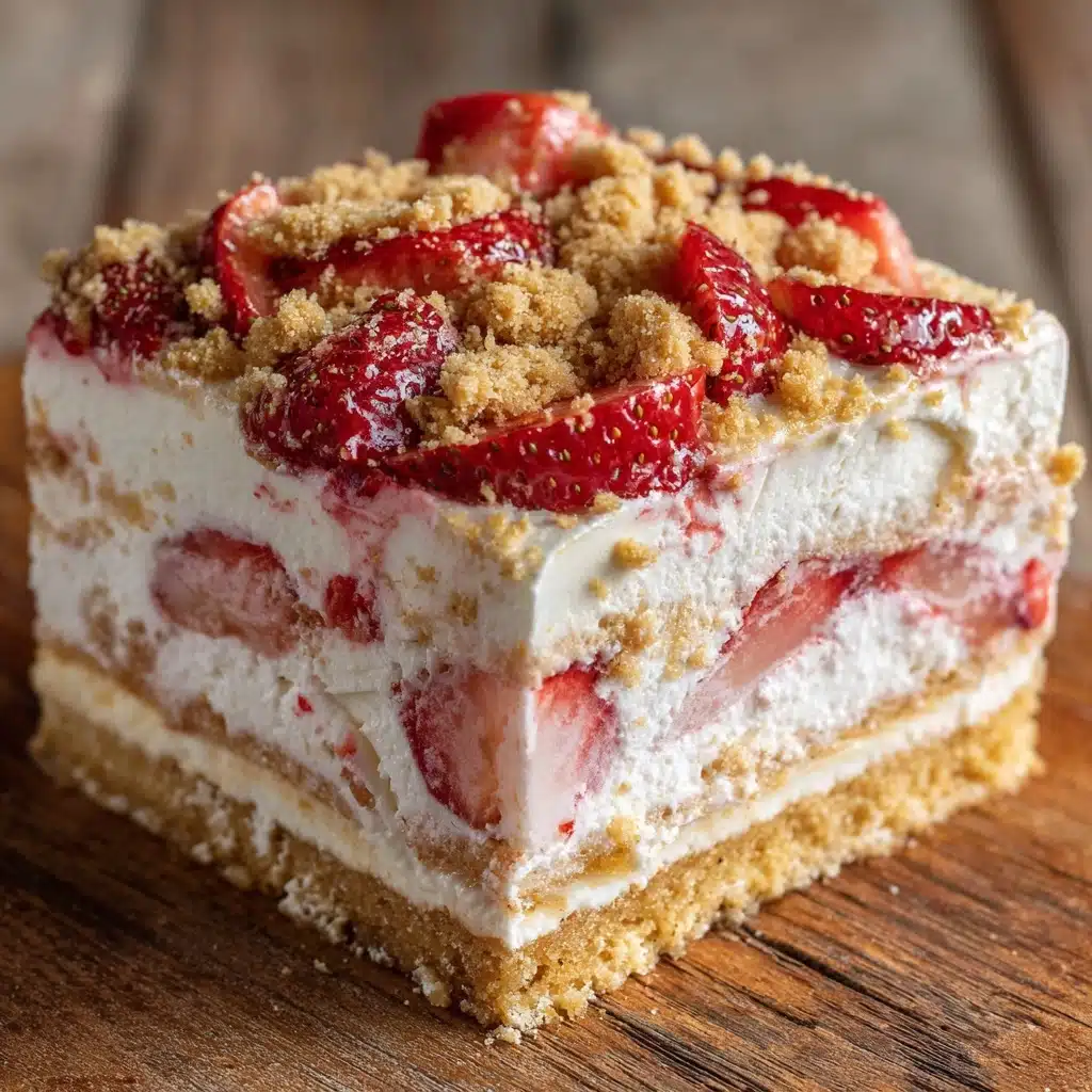 Strawberry Crunch Cheese Cake Recipe
