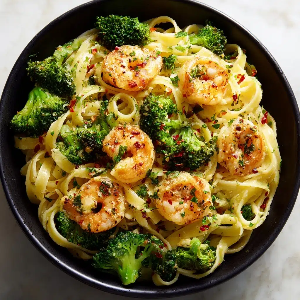 Lemon Pepper Shrimp and Broccoli Pasta Recipe