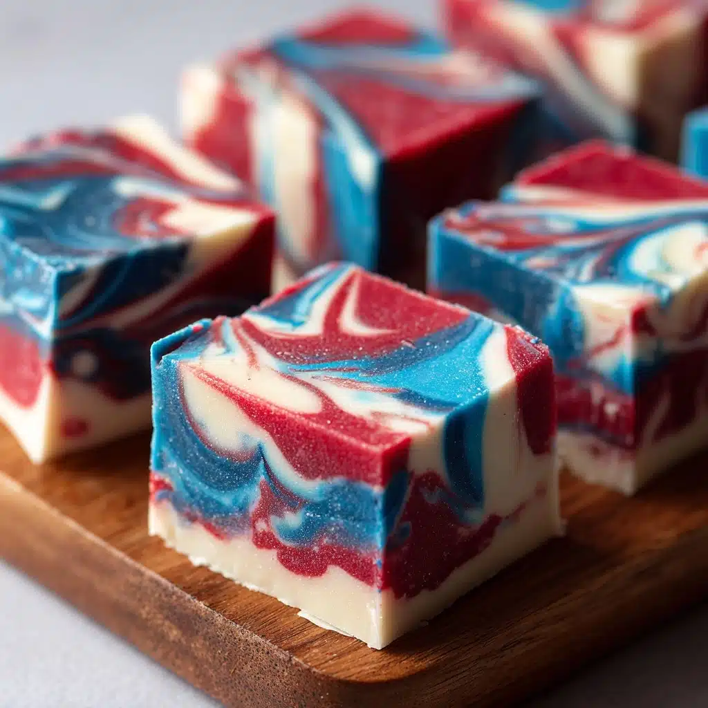 4th of July White Chocolate Fudge Recipe - Recipe Image