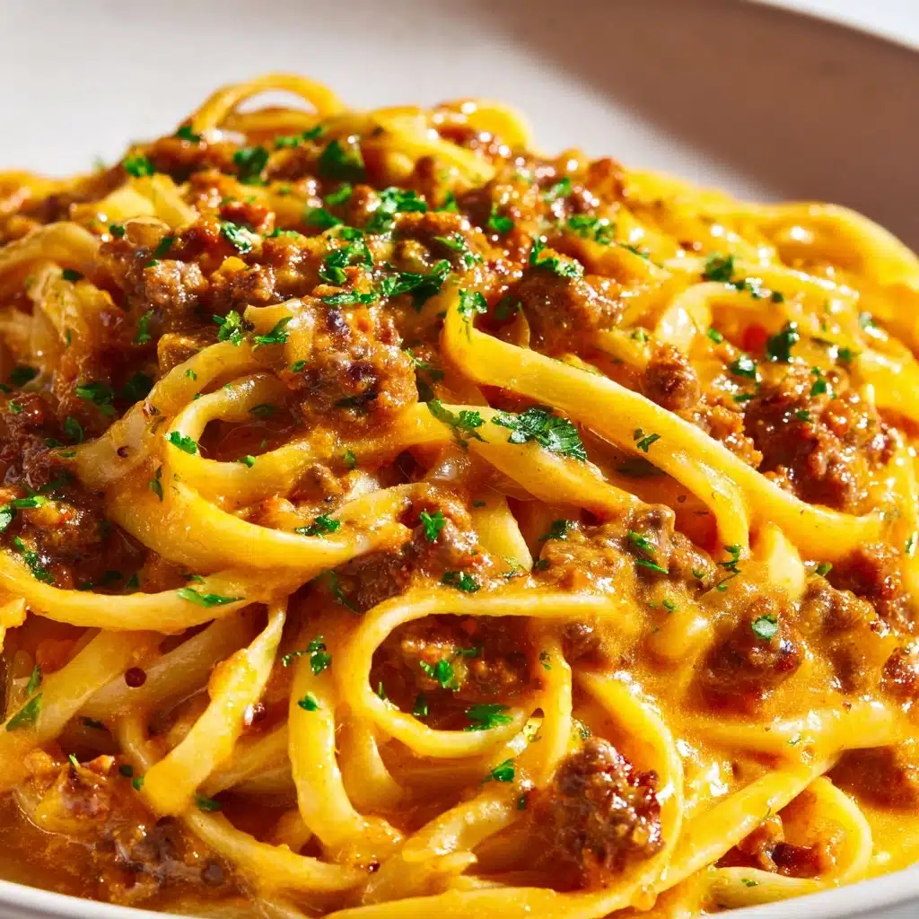 One-Pot Creamy Beef & Garlic Butter Pasta Recipe