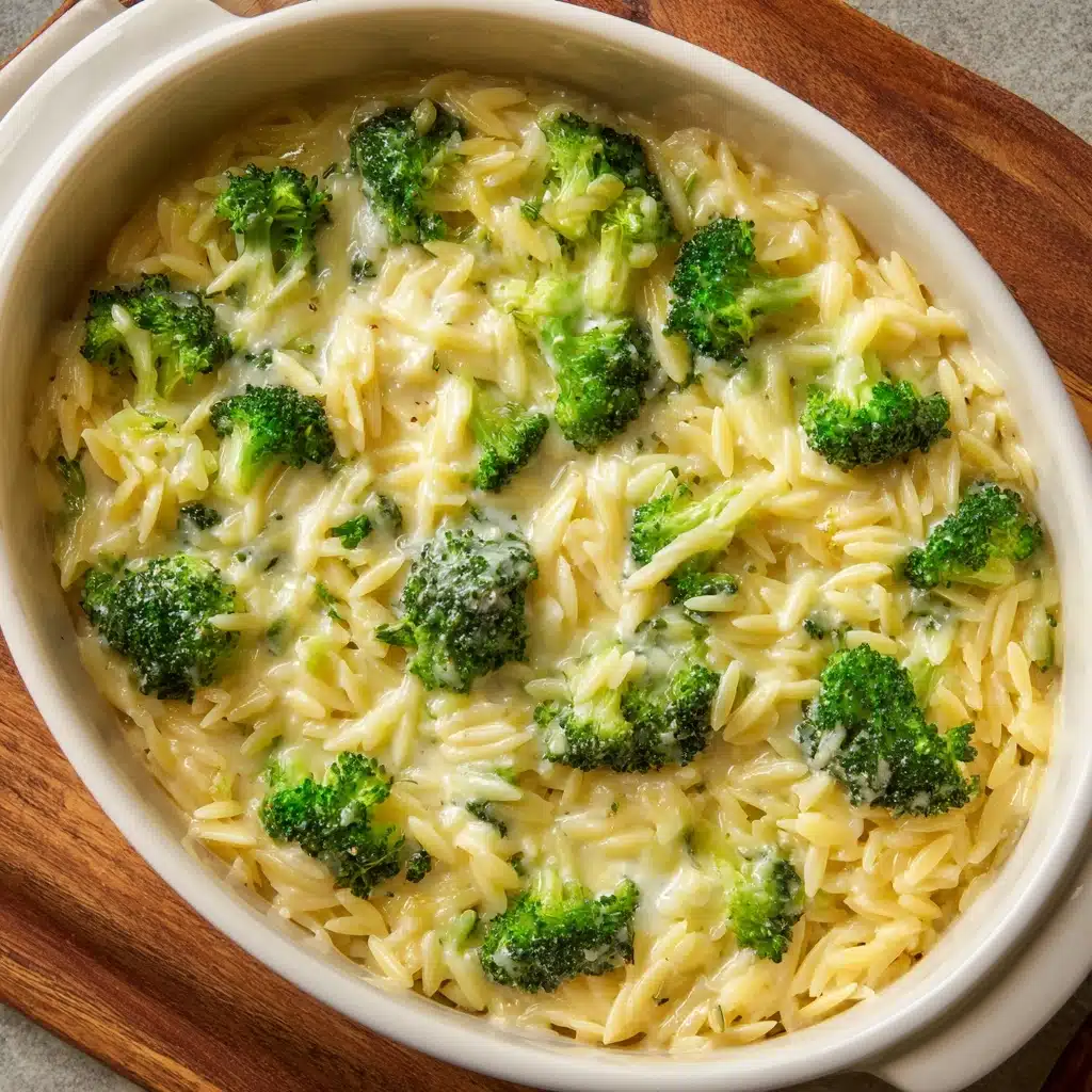 One-Pot Broccoli Cheese Orzo Recipe - Recipe Image