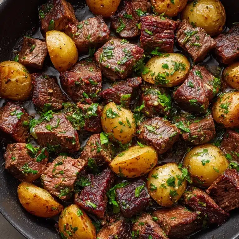 Garlic Butter Steak Bites and Potatoes Recipe