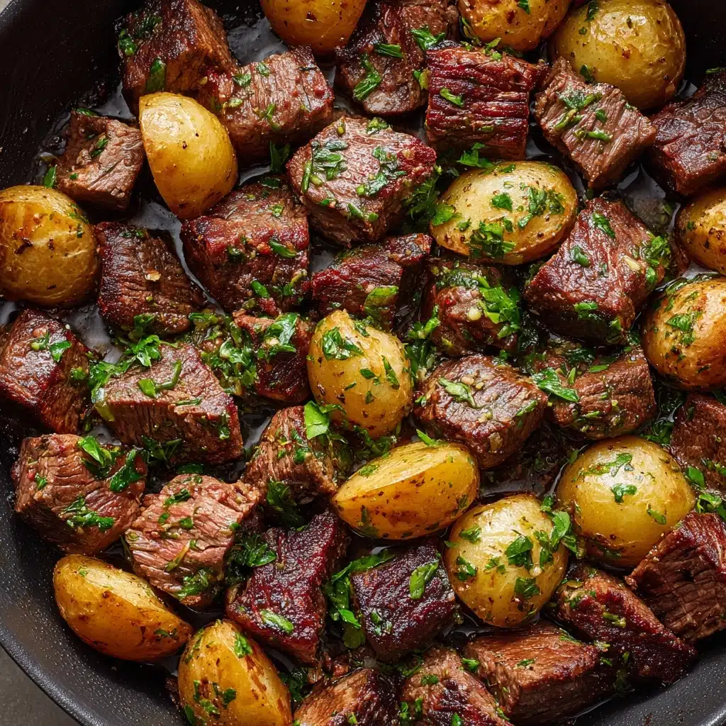 Garlic Butter Steak Bites and Potatoes Recipe