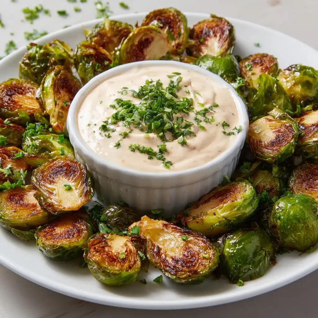 Crispy Brussel Sprouts With Dijon Aioli Recipe - Recipe Image