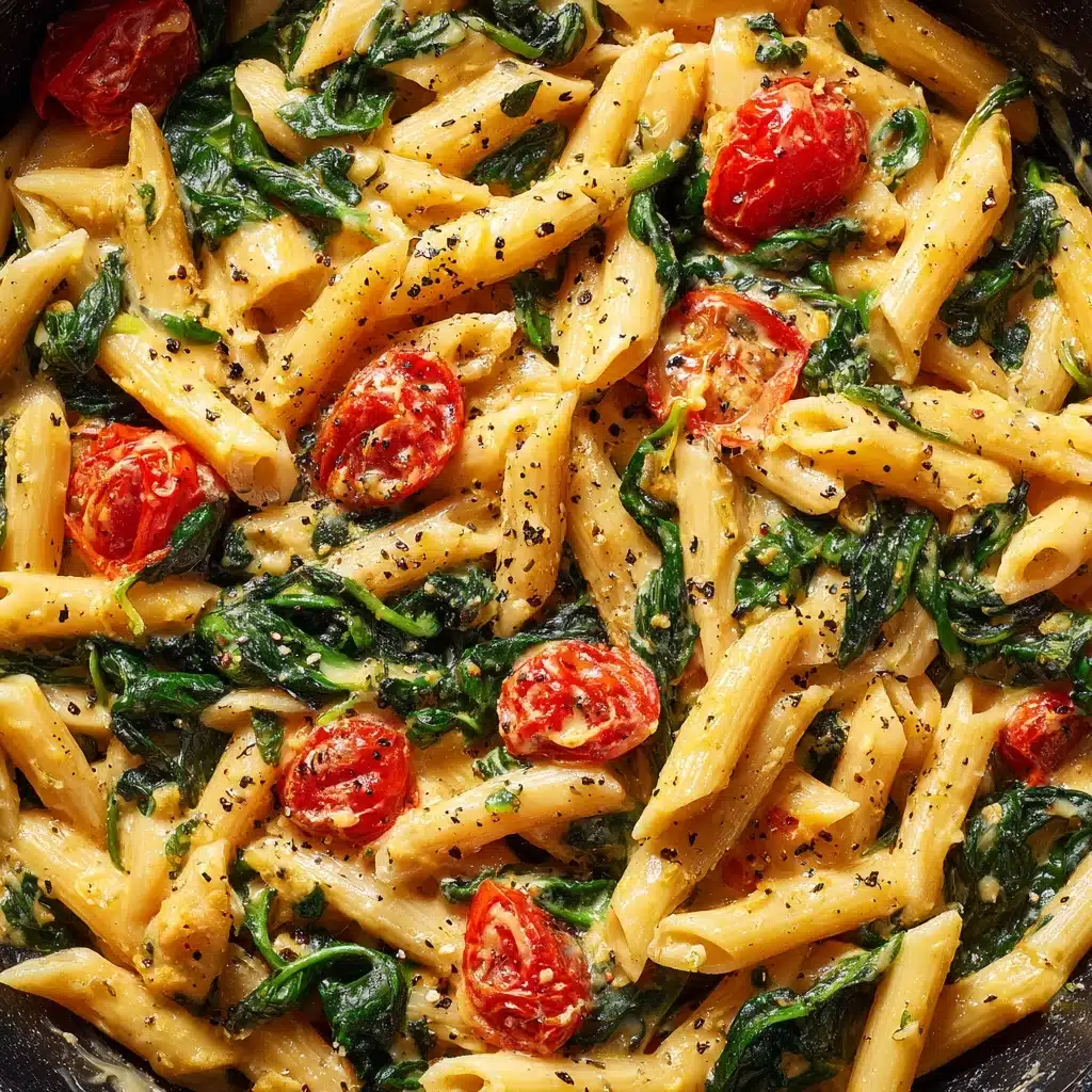 Spinach Tomato Pasta Recipe - Recipe Image