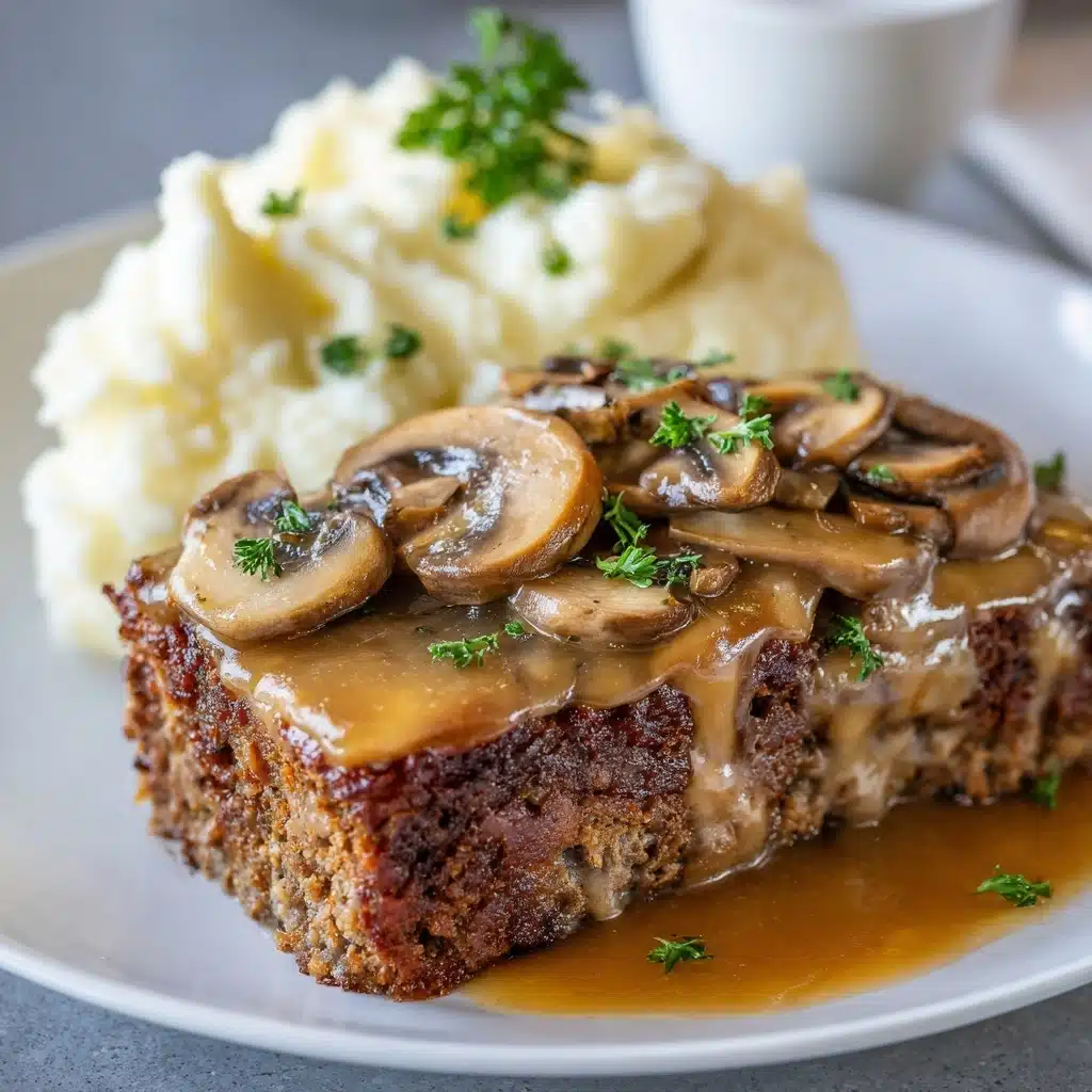 Meatloaf with Mushroom Gravy Recipe - Recipe Image