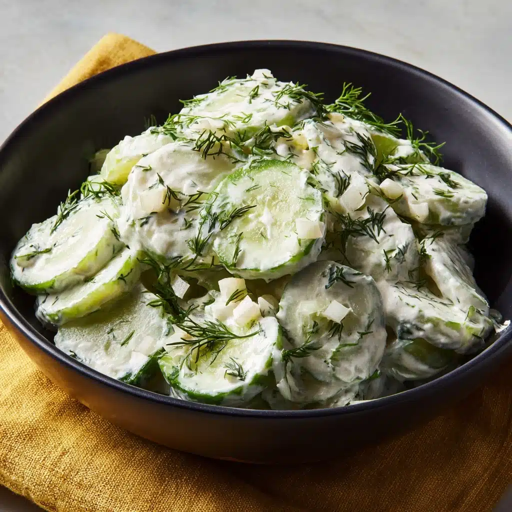 Dad’s Creamy Cucumber Salad Recipe - Recipe Image