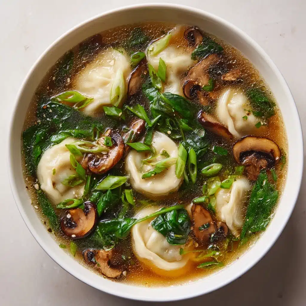 Potsticker Soup with Mushrooms & Bok Choy Recipe - Recipe Image
