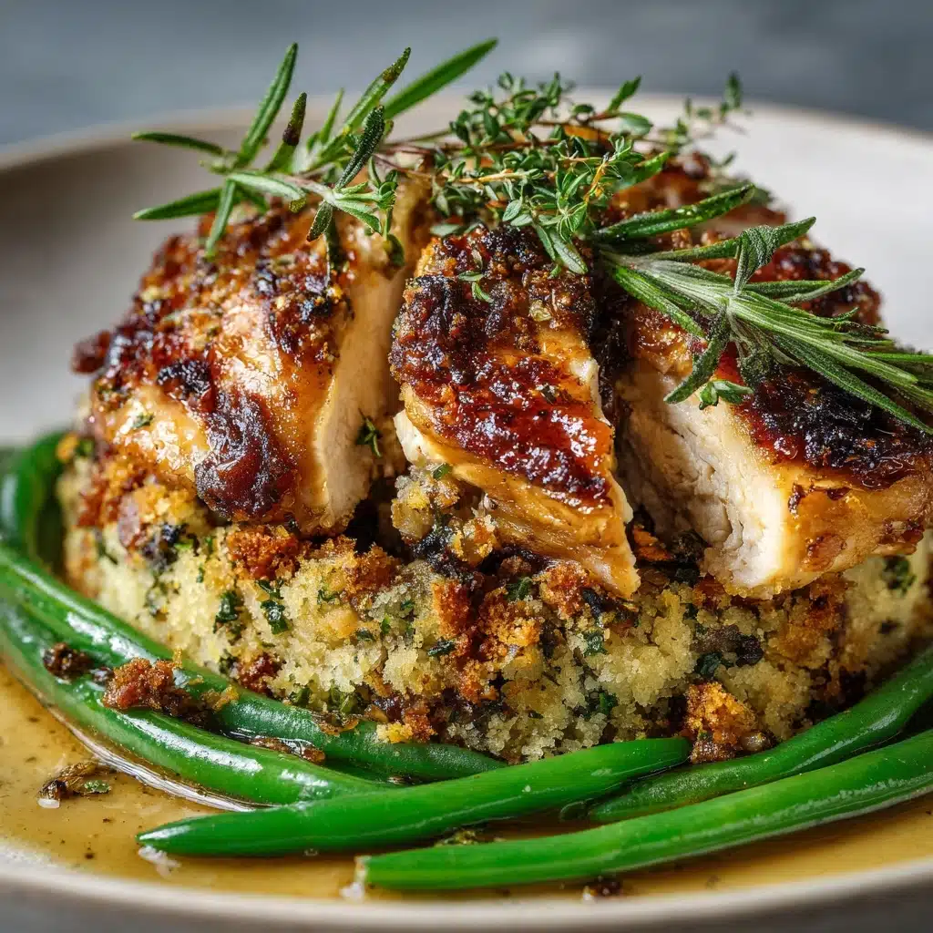 Crock Pot Chicken and Stuffing with Green Beans Recipe - Recipe Image