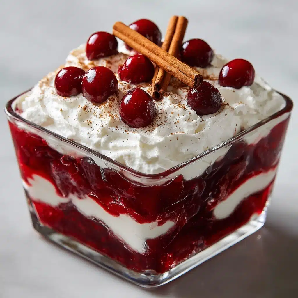 Cranberry Jello Salad with Cream Cheese Topping Recipe - Recipe Image