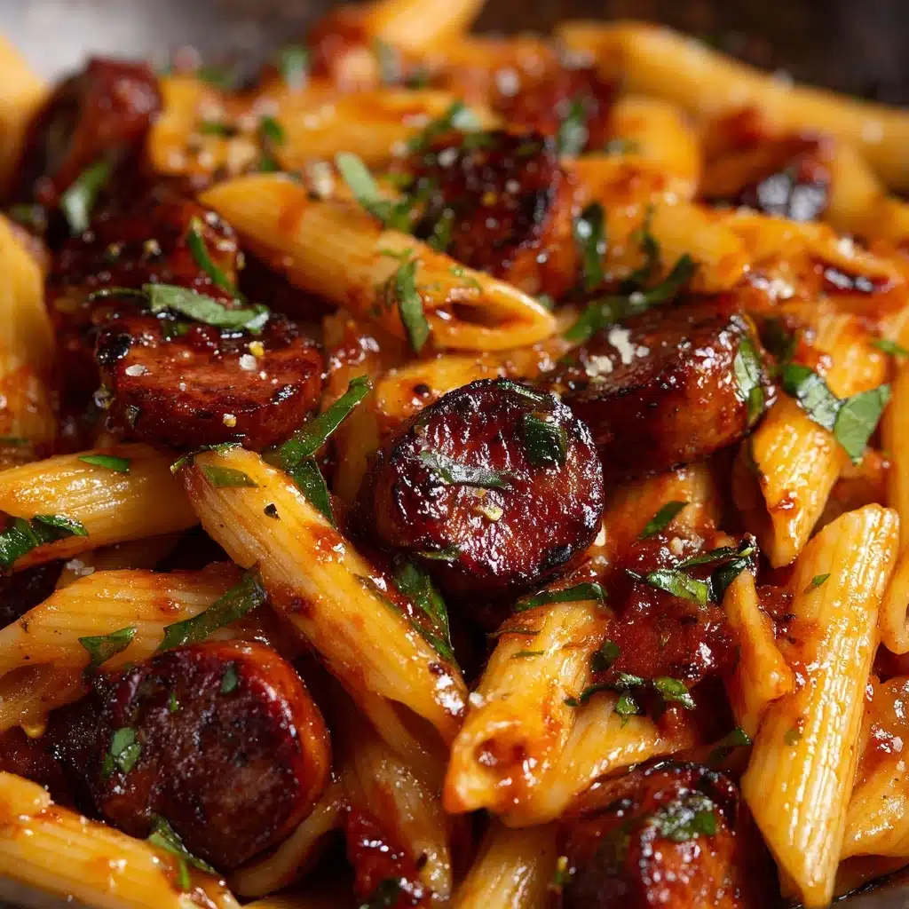 Sweet and Tangy BBQ Sausage Pasta Recipe - Recipe Image