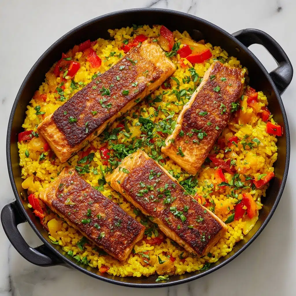 One-Pan Salmon and Rice Recipe - Recipe Image