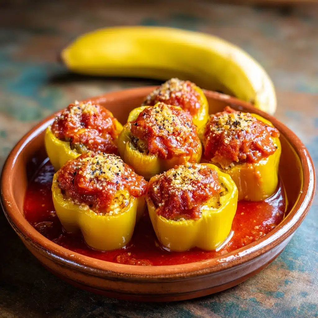 Stuffed Banana Peppers in Savory Tomato Sauce Recipe - Recipe Image