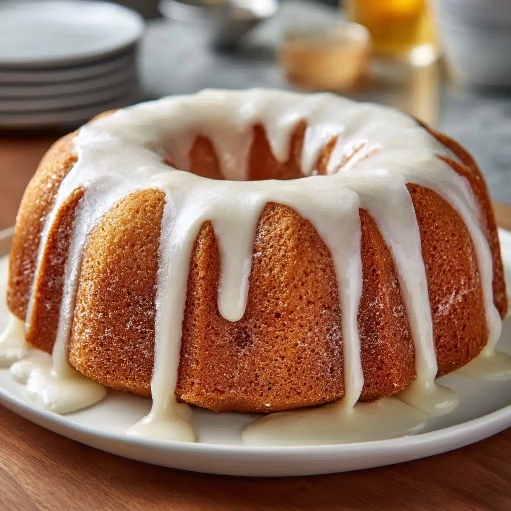 Vanilla Buttermilk Pound Cake with Cream Cheese Glaze Recipe - Recipe Image