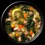 Lemon White Bean Soup with Turkey and Greens Recipe