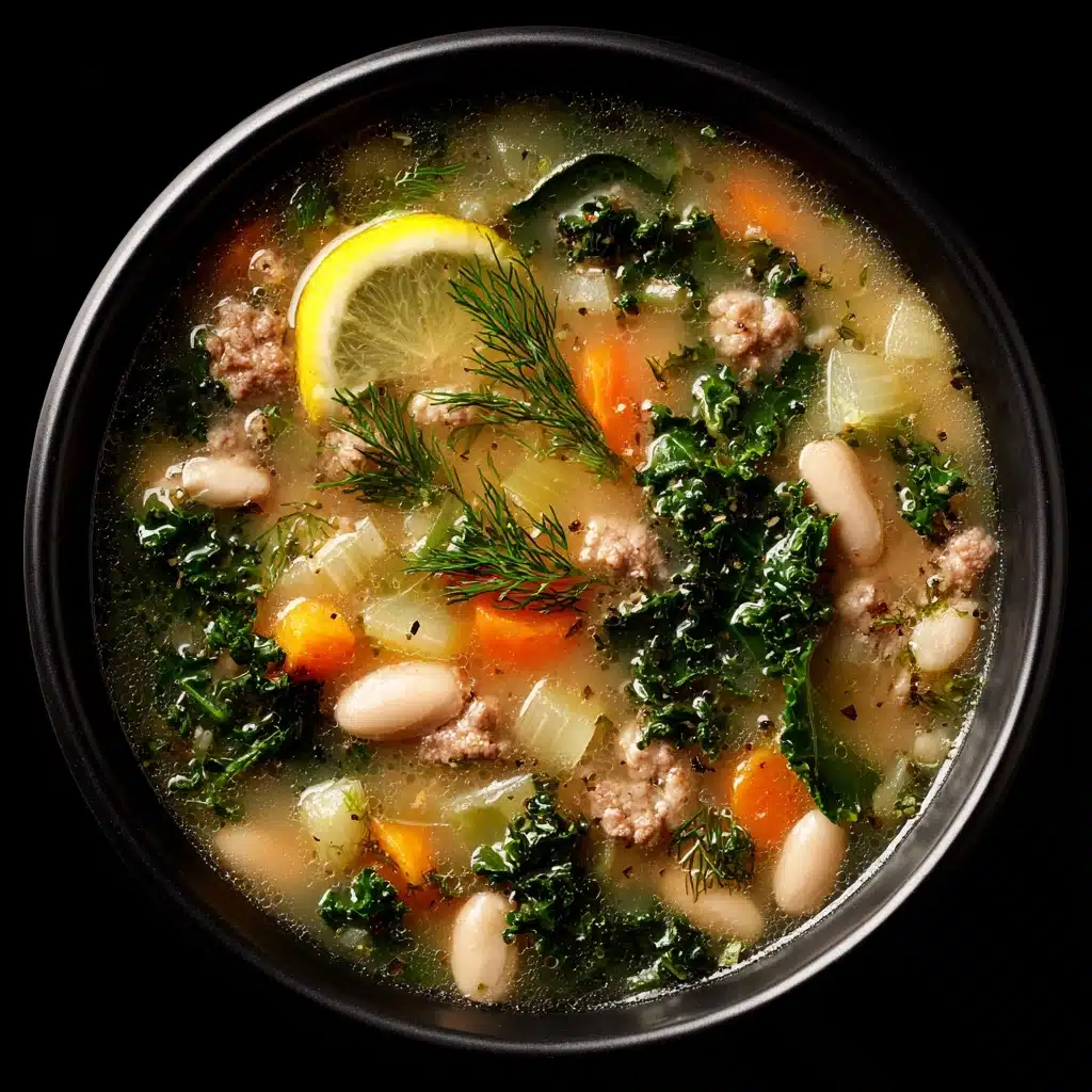 Lemon White Bean Soup with Turkey and Greens Recipe - Recipe Image