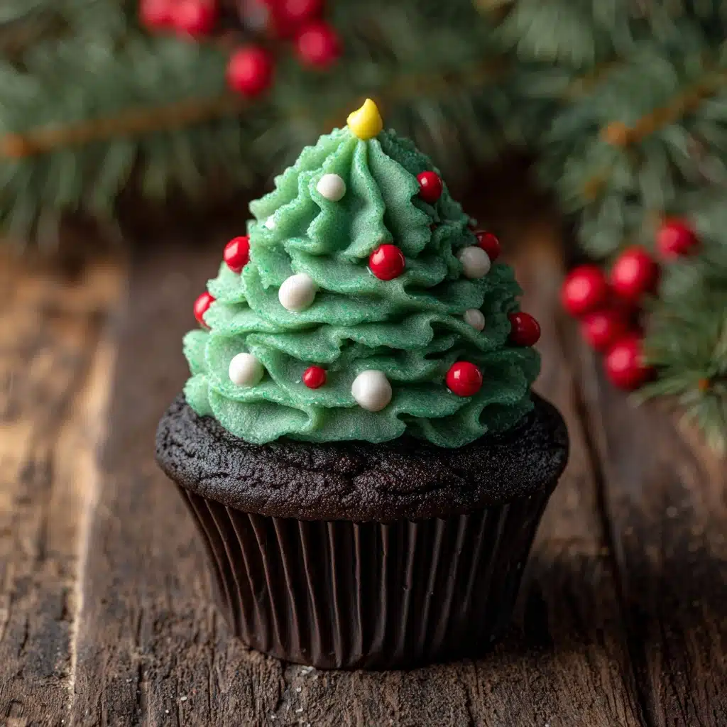 Christmas Tree Brownie Cups Recipe - Recipe Image