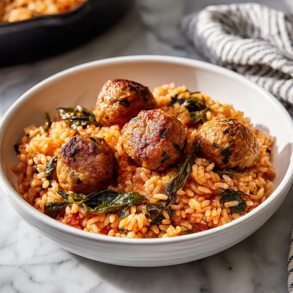 Chicken Meatballs with Risoni in Creamy Tomato Sauce Recipe - Recipe Image