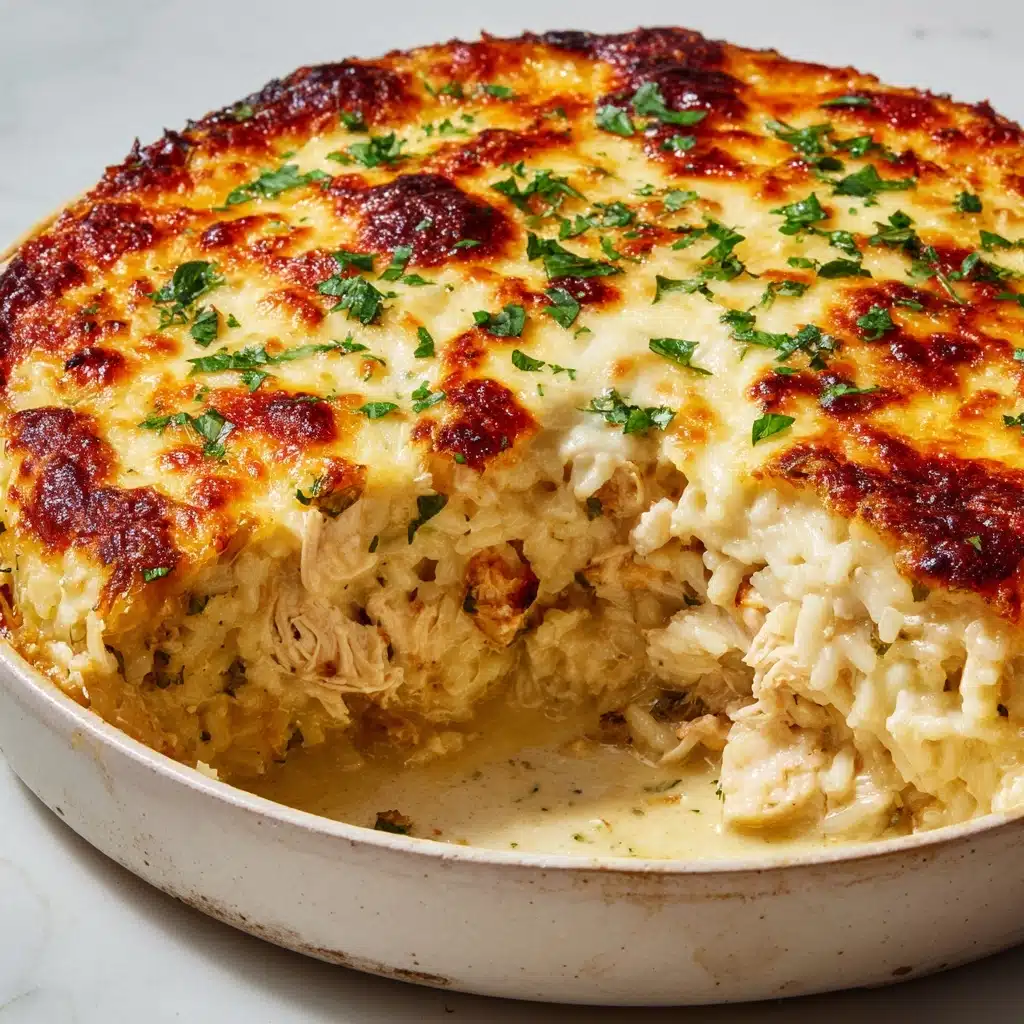 Cheesy Angel Chicken and Rice Casserole Recipe - Recipe Image