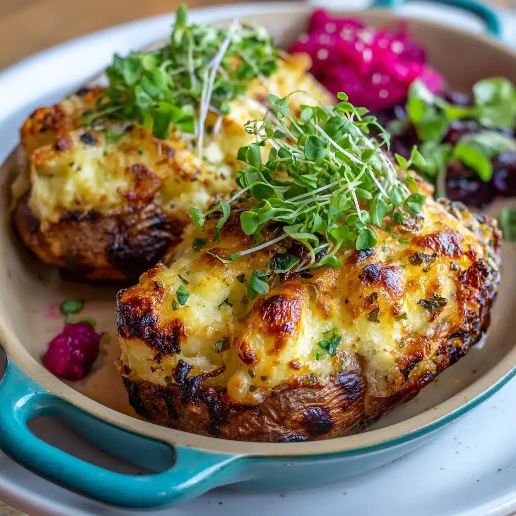 Garlic Stuffed Jacket Potatoes Recipe - Recipe Image