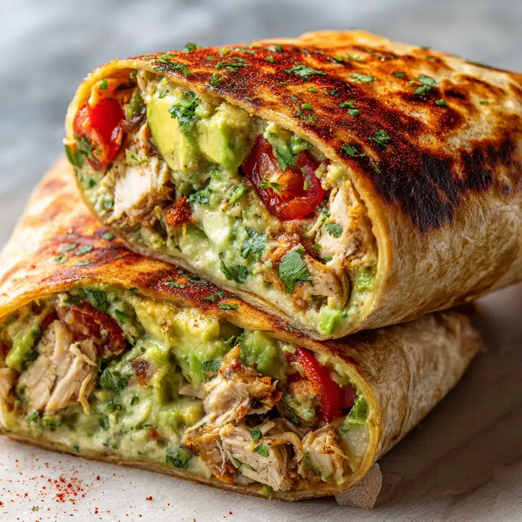 Easy Chicken Avocado Wrap Recipe - Recipe Image