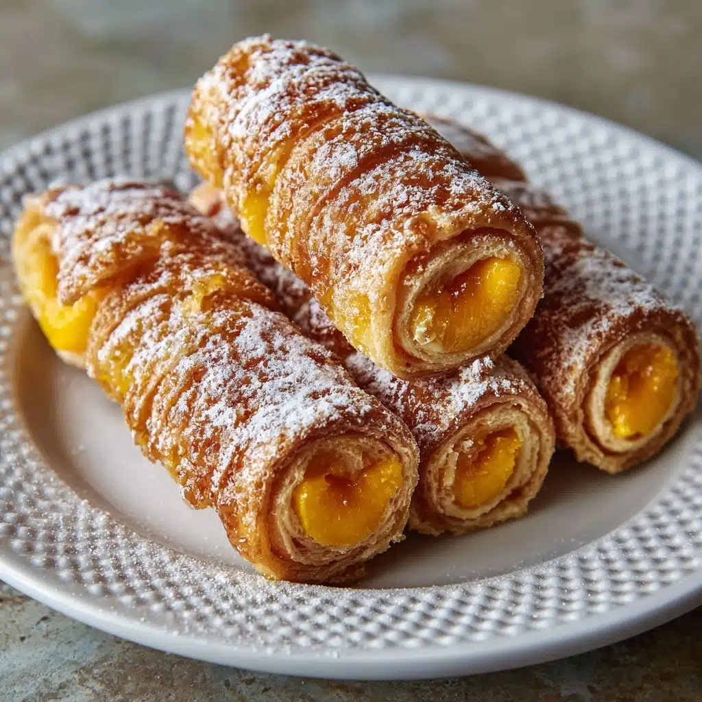 Crispy Peach Cobbler Egg Rolls Recipe