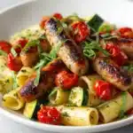 Chicken Sausages with Zucchini and Pasta Recipe